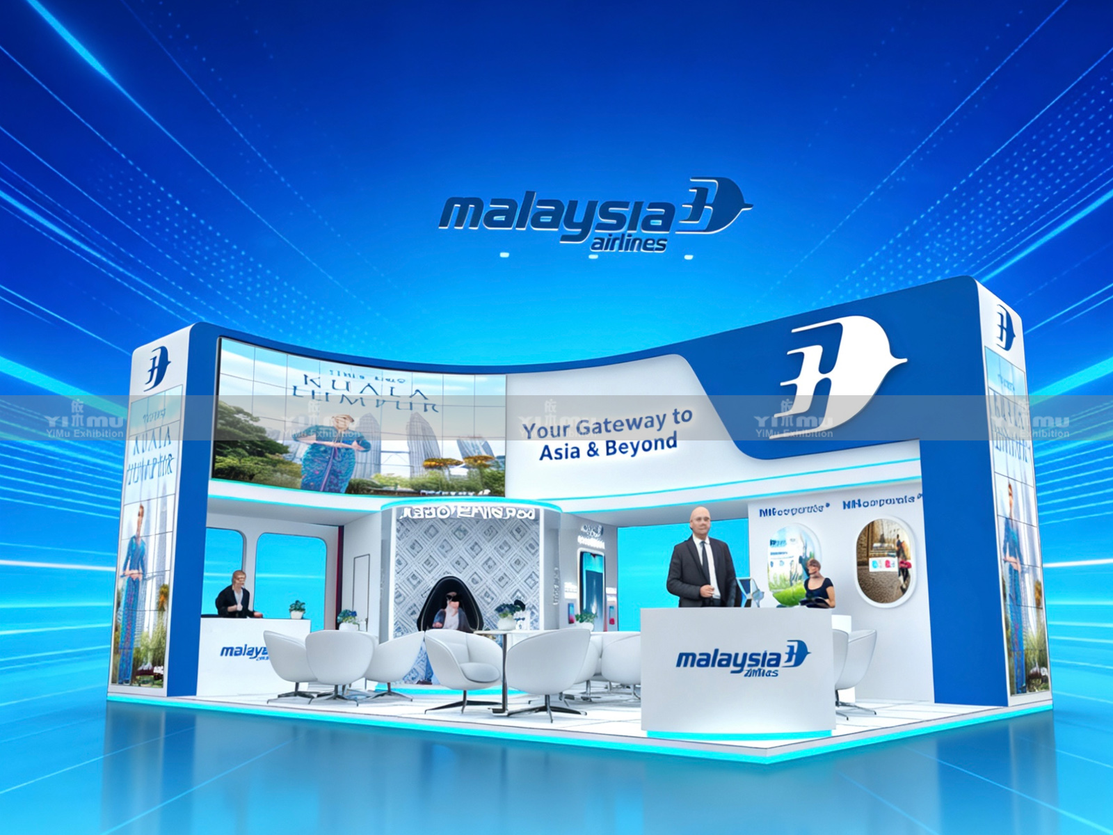 马来西亚航空-2025上海旅游展ITB展台设计搭建案例