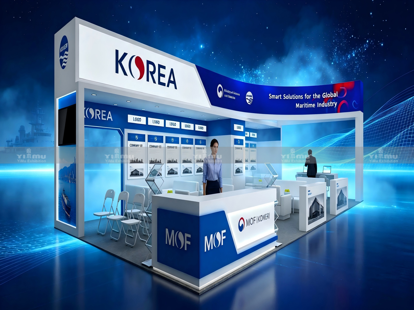 韩国展团-2026印尼船舶展展台设计搭建案例