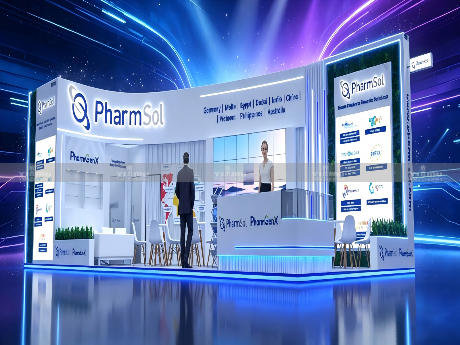Pharmsol-2026上海制药展展台设计搭建案例
