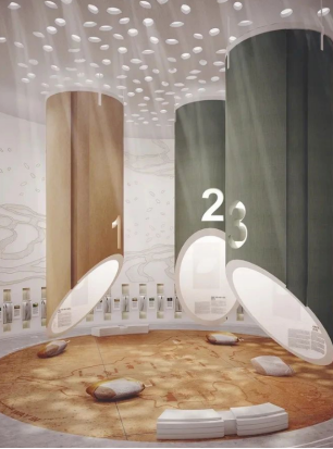 圆弧式展示空间